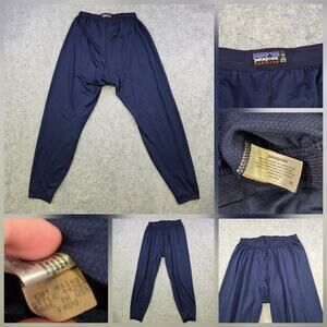 Vintage Patagonia Capilene Pants Mens XL Blue Thermal‎ Base Layer Made USA